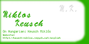 miklos keusch business card